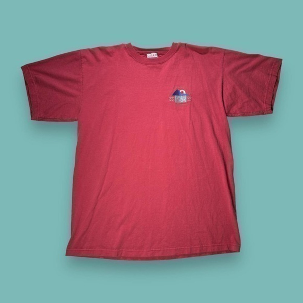 Vintage Gear For Sports Red Embroidered Destination Tshirt Size Large - "Axl"